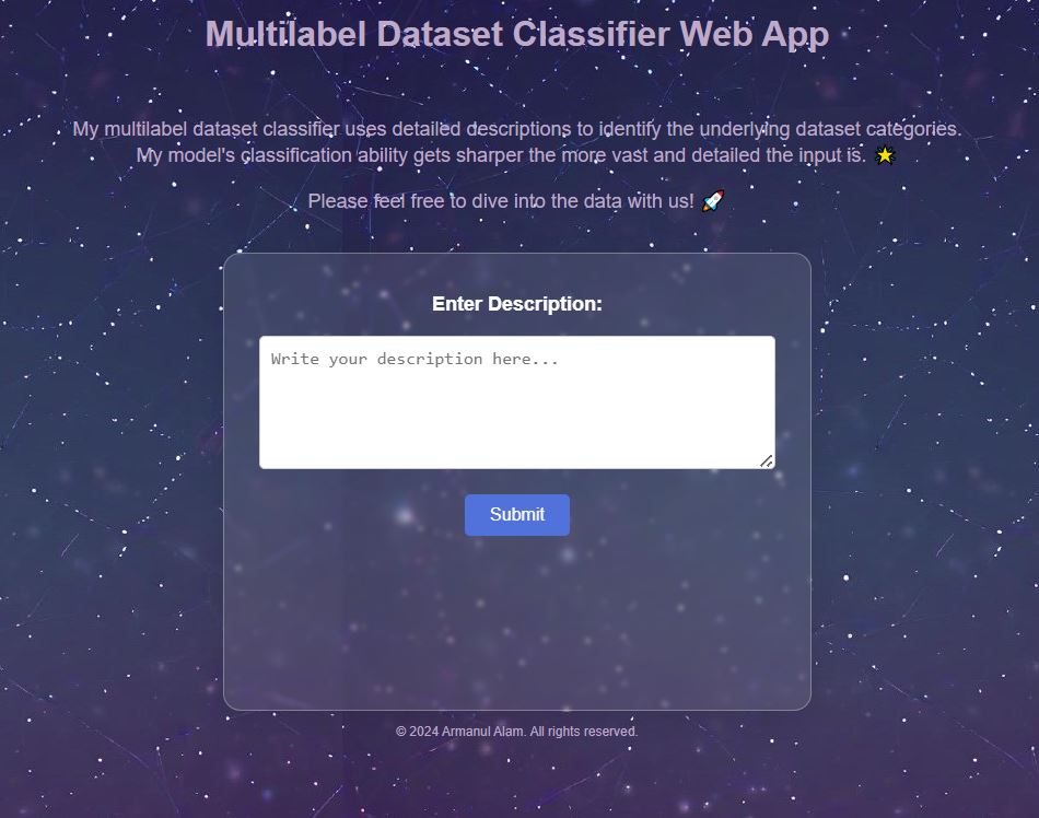 Multilabel Dataset Classifier